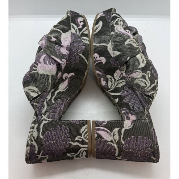 Rebecca Minkoff Jaden Platform Sandal 8.5 Jacquard Floral Slide Metallic Multi - Picture 5 of 7